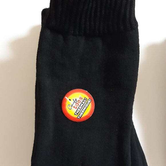 Mens 5-Pack Thermal Boot Liner Black Socks - Picture 3 of 4